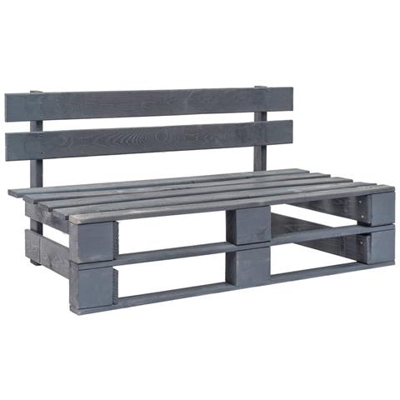 Panca Da Giardino Con Pallet In Legno Fsc Grigio