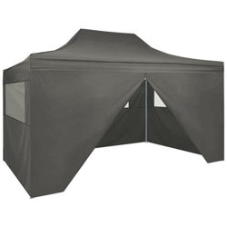Gazebo Professionale Pieghevole 4 Pareti 3x4m Acciaio Antracite precio
