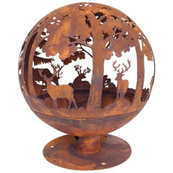 Braciere Tagliato A Laser 57.5x57.5x66 Cm Ruggine Ff261 precio