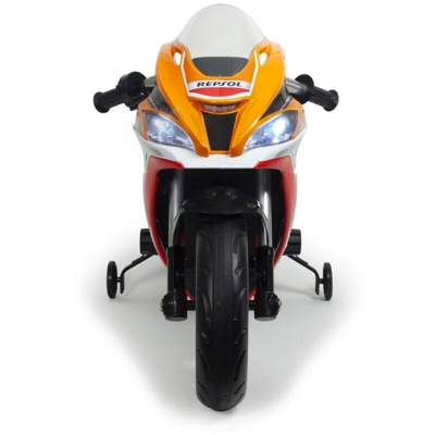 Moto Elettrica per Bambini 12V Honda Repsol Bianca e Arancione