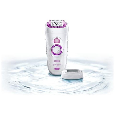 Silk-épil 7-521 Epilatore Wet&Dry Colore Bianco / Rosa