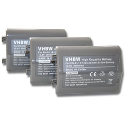 Set 3x Batteria 2600mah (11.1v) Compatibile Con Nikon D6 Fotocamera, Sostituisce En-el18. en oferta