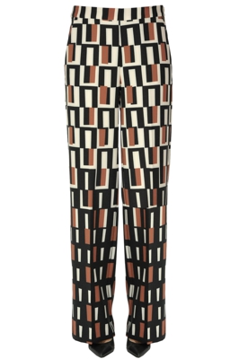 Optical print trousers