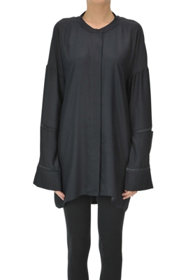 Oversized silk shirt