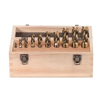Serie Set 10 Frese Frontali A Candela Per Fresare A 4 Taglienti Fervi F001/10