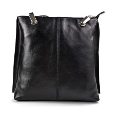 Di cuoio delle signore borsa nera Pochette zaino a tracolla Donne
