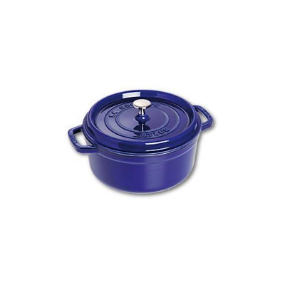 Cocotte in Ghisa con Coperchio Diametro 24 cm Capacità 3.8 lt Colore Blu Scuro - Linea La Cocotte