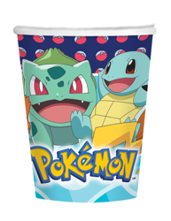 8 Bicchieri in cartone Pokemon™ 250ml en oferta