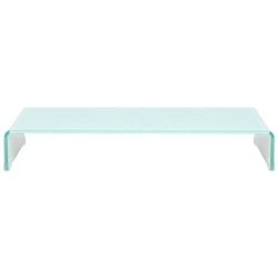 Mobile / rialzo Porta Tv In Vetro Bianco 90x30x13 Cm características