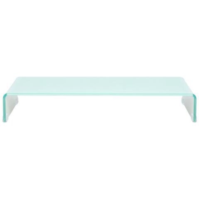Mobile / rialzo Porta Tv In Vetro Bianco 90x30x13 Cm