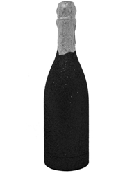 Bottiglia di coriandoli nera brillantinata precio
