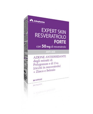 Arkopharma Expert Skin Resveratrolo Forte Integratore Alimentare 30 Capsule