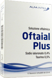 SOLUZIONE OFTALMICA OFTAIAL PLUS ACIDO IALURONICO 0,4% E TAURINA 15 FLACONCINI RICHIUDIBILI DA 0,6 ML precio