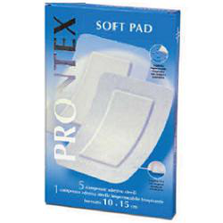 GARZA COMPRESSA PRONTEX SOFT PAD AUTOADESIVA 10X15CM 6 PEZZI características