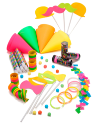 kit cotillons 8 persone fluorescenti en oferta