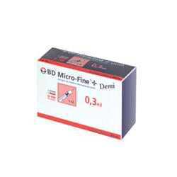 SIRINGA INSULINA BECTON DICKINSON DEMI 0,3 ML AGO GAUGE 30 8 MM 30 PEZZI precio