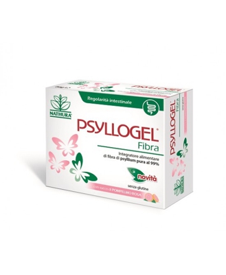 Nathura Psyllogel Fibra Integratore Alimentare Gusto Pompelmo Rosa, Senza Glutine 20 Bustine