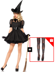 Costume da strega per donna con calze omaggio en oferta
