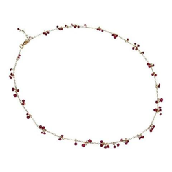 Donna - Collana - Placcato Oro 14k - Rubino - Rosso - 45 Cm características