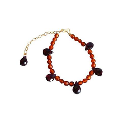 Donna - Braccialetto - Placcato Oro 14k - Ambra - O - Arancione - Rosso - Giallo características