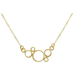 Donna - Collana - Ciondolo - Bubbles - 925 Sterling Argento - Placcato Oro 18k -- 45 Cm precio
