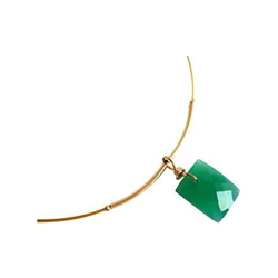 Donna - Collana - Ciondolo - Pendente - Placcato Oro 14k - Onice Verde - 45 Cm características
