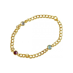 Braccialetto - Placcato Oro 18k - Rubino - Calcedonio - Rosso - Verde Aqua - Catena - Flessibile características