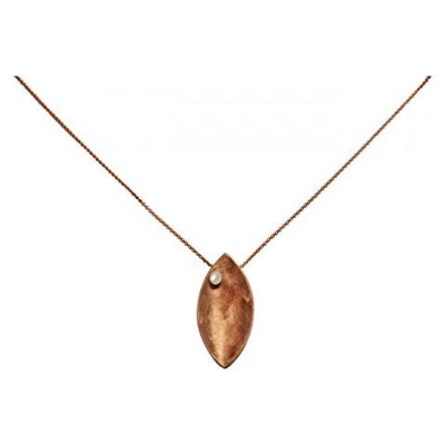 Collana - Ciondolo - Argento 925 - Placcato Oro Rosa 18k - Marquise - Perla - Bianco - 45 Cm
