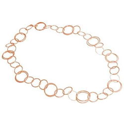 - 90 cm Lungo Rose Placcato Oro Collana Da Donna Opaco Di Alta Qualità In Lavorazione. Catena Lunghezza Regolabile. Made In Madrid / spagna. Im Gioielli Eleganti Con Confezione Regalo Gratis. precio