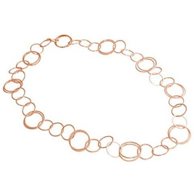 - 90 cm Lungo Rose Placcato Oro Collana Da Donna Opaco Di Alta Qualità In Lavorazione. Catena Lunghezza Regolabile. Made In Madrid / spagna. Im Gioielli Eleganti Con Confezione Regalo Gratis.