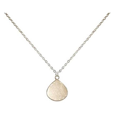 Donna - Collana - Ciondolo - Argento - 925 Sterling Argento - Drusi - Bianco - Quarzo - 45 Cm