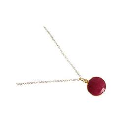 Donna - Collana - Argento - 925 Sterling Argento - Placcato Oro 18k - Rubino Rosso - Candy - 45 Cm características