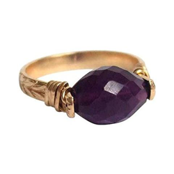 Donna - Anello Tensione - Placcato Oro 14k - Ametista - Viola, Ringsize: 57 (18.1) en oferta