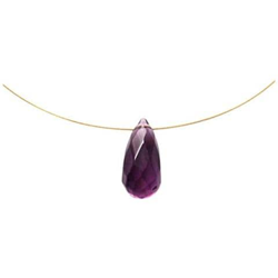 Donna - Collana - Ciondolo - Pendente - Placcato Oro 14k - Ametista - Viola - 45 Cm características