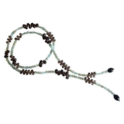Donna - Collana - Acquamarina - Quarzo Fume - Azzurro - Goccia - 120 Cm precio