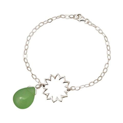 Donna - Braccialetto - Argento 925 - Mandala - Calcedonio - Lacrima - Goccia - Verde - Yoga características