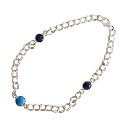 Braccialetto - Argento 925 - Zaffiro - Turchese - Azzurro - Catena - Flessibile características