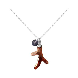Donna - Collana - Ciondolo - Argento 925 - Corallo - Rosso - Viola - Made With Swarovski Elements® - 45 Cm características