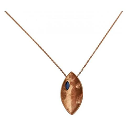 Collana - Ciondolo - Argento 925 - Placcato Oro Rosa 18k - Marquise - Iolite - Azzurro - 45 Cm precio
