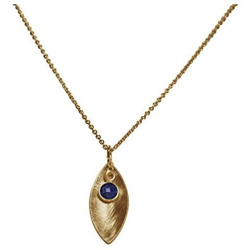 Collana - Ciondolo - Argento 925 - Placcato Oro 18k - Marquise - Zaffiro - Azzurro - 45 Cm precio