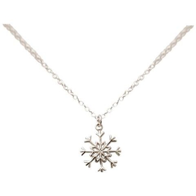 Collana - Ciondolo - Fiocco Di Neve - Argento 925-1,5 Cm