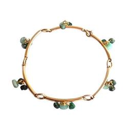 Donna - Braccialetto - Placcato Oro 14k - Smeraldo - Verde en oferta