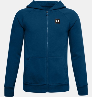 Felpa con cappuccio UA Rival Fleece Full Zip da ragazzo