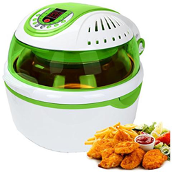 Friggitrice Ad Aria Calda Turbo, Friggitrice Ad Aria Calda Con Display Led, Spazio Di Cottura 10 Litri, Senza Grassi, Verde en oferta