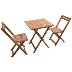Set Da Bistrò 3 Pz In Legno Massello Di Acacia características