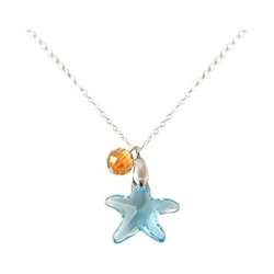 Donna - Collana - Ciondolo - Argento 925 - Stella Di Mare - Azzurro - Made With Swarovski Elements® - 45 Cm características