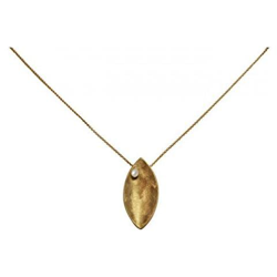 Collana - Ciondolo - Argento 925 - Placcato Oro 18k - Marquise - Perla - Bianco - 45 Cm en oferta
