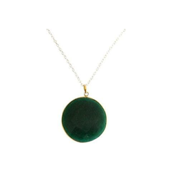 Donna - Collana - Argento - 925 Sterling Argento - Placcato Oro 18k - Smeraldo - Verde - Candy - 60 Cm precio