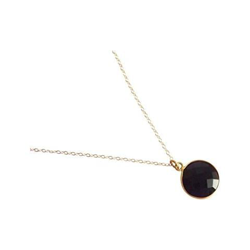 Donna - Collana - Argento - 925 Sterling Argento - Placcato Oro 18k - Onice - Nero - Candy - 45 Cm características