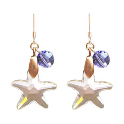 Donna - Oreccini - Placcato Oro Rosa 18k - Stella Di Mare - Rosa - Viola - Made With Swarovski Elements® - 3,5 Cm características